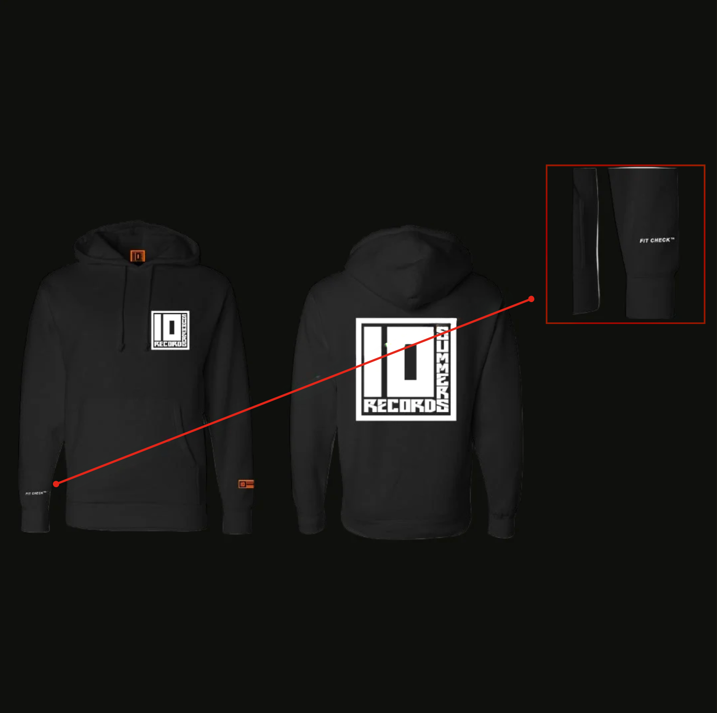 FIT CHECK® 10 Summers Records Hoodie (Black)